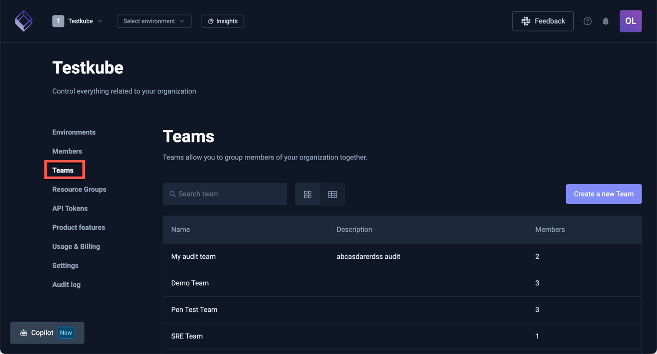 Teams Overview